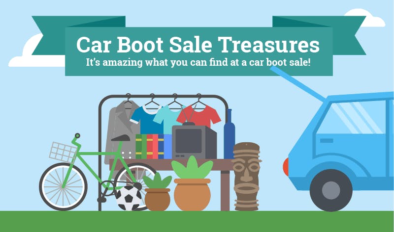 Car Boot Sale Treasures Infographic
