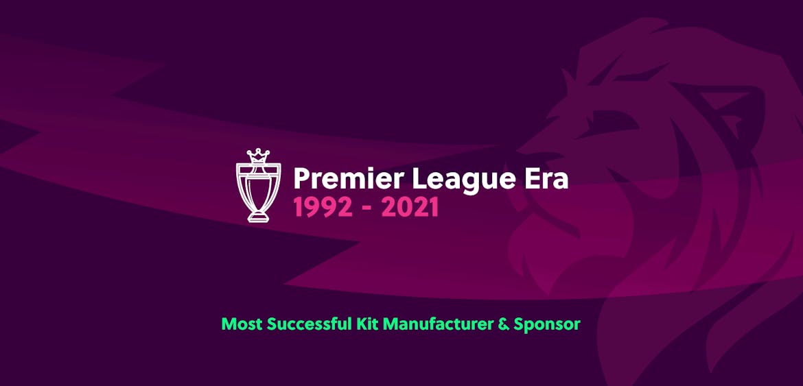 The most successful Premier League Era kit manufacturers unveiled